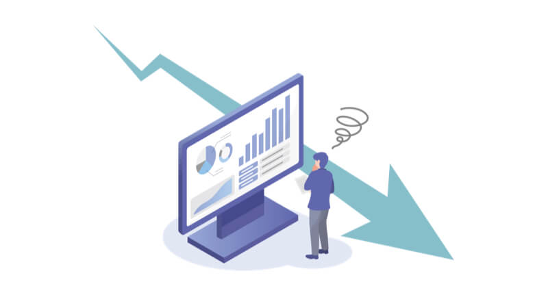売り上げが上がらないイメージ図