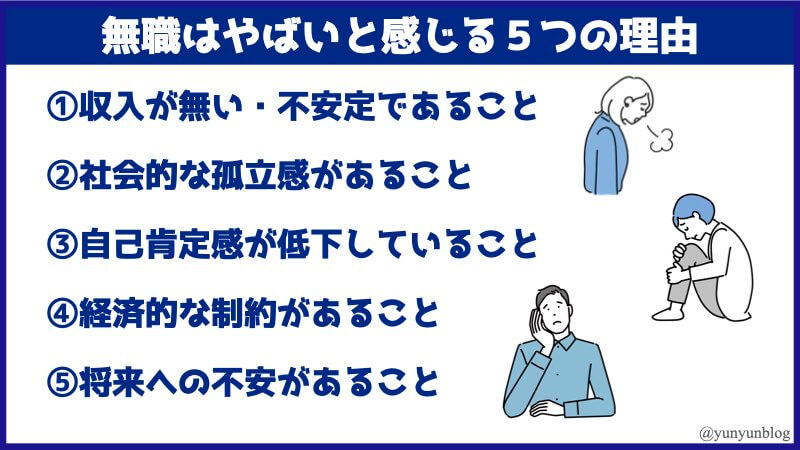 無職がやばいと感じる5つの理由