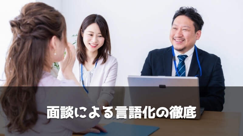 よりそい転職の特徴：面談による言語化の徹底